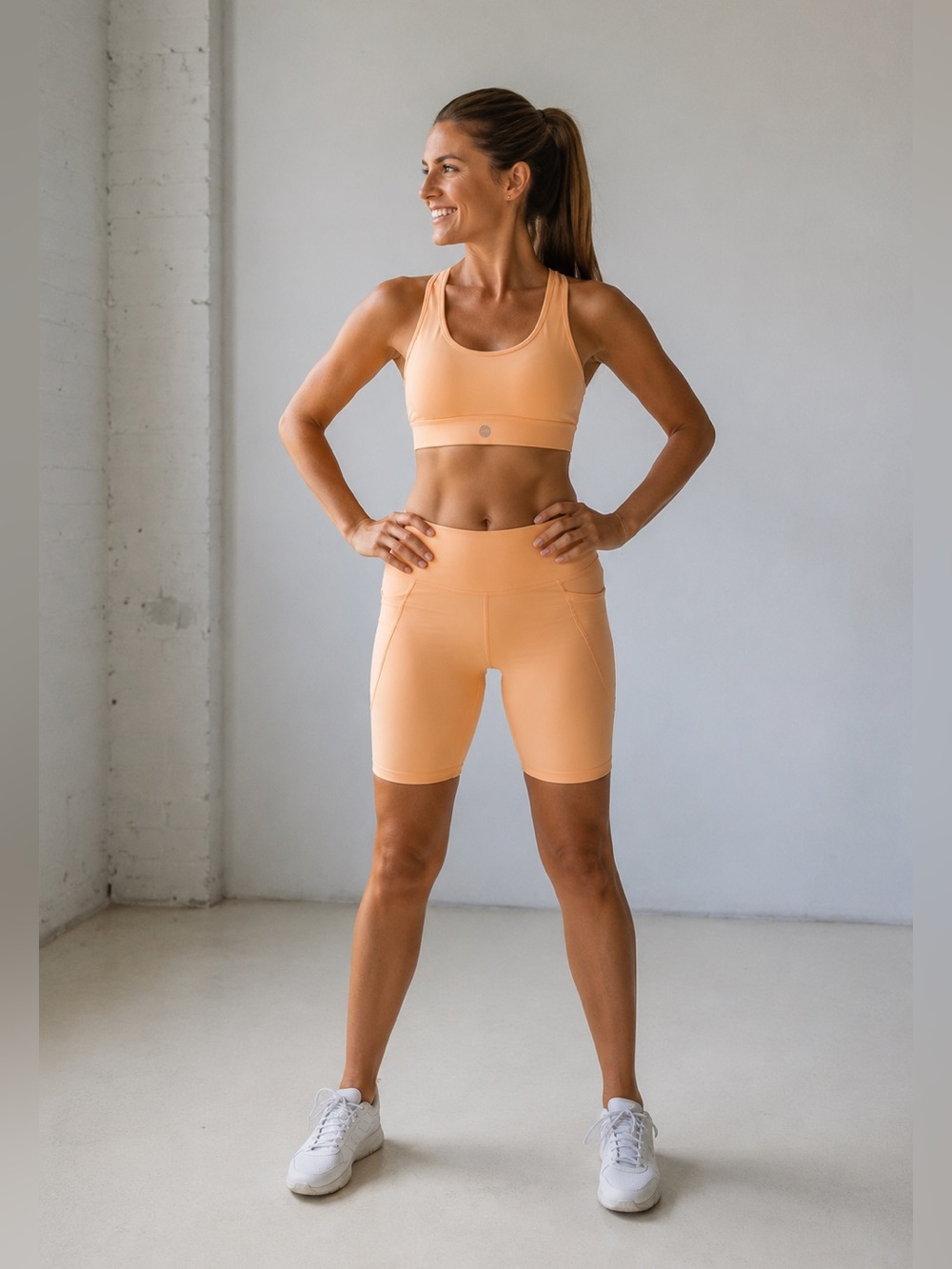 Senita Athletics Skin Biker Shorts (8") - Creamsicle